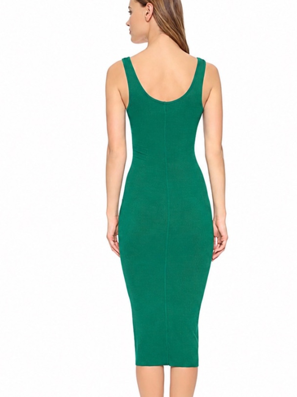 Enza Costa Silk Ribbed Midi Dress - Picture 4 of 4